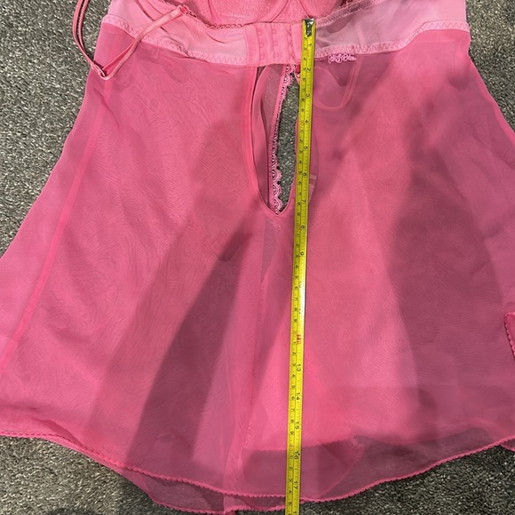 Pink Sheer Lace Nightie - Picture 12 of 14